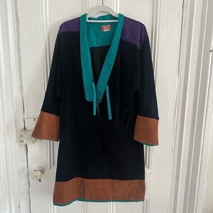 Kenzo Paris Corduroy Color Block Dress